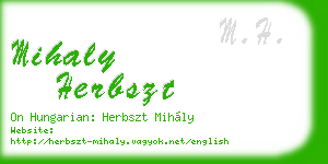 mihaly herbszt business card