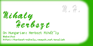 mihaly herbszt business card